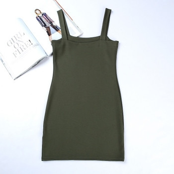 Rochie scurta de dama cu bretele subtiri in patru culori