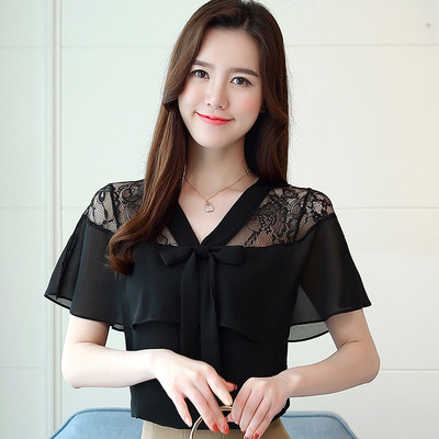 Κομψό γυναικείο πουκάμισο σε διάφορα χρώματα  μεδαντέλα