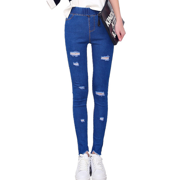 Дамски клин от деним в различни цветове