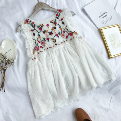 Maieu elegant de damă, cu broderie alb-negru