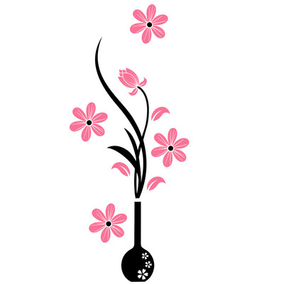 Decor 3D de perete in mai multe culori - Floare