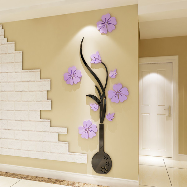 Decor 3D de perete in mai multe culori - Floare