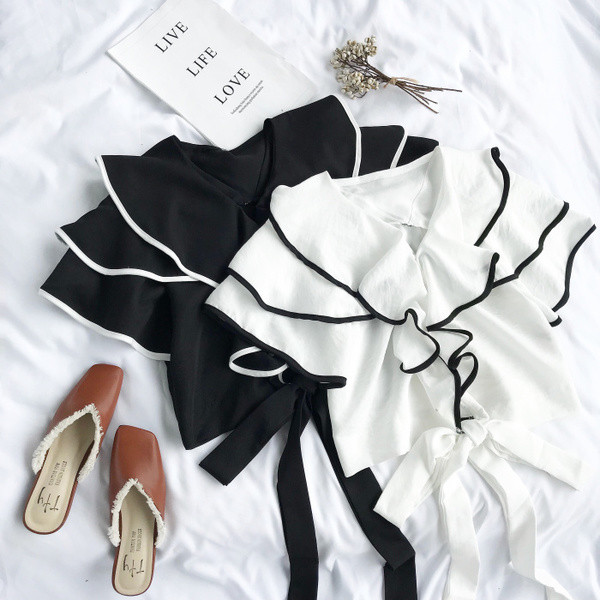 Cămașă elegantă de vară cu bucle în două culori