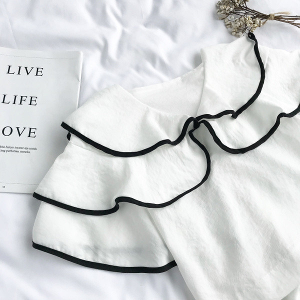 Cămașă elegantă de vară cu bucle în două culori