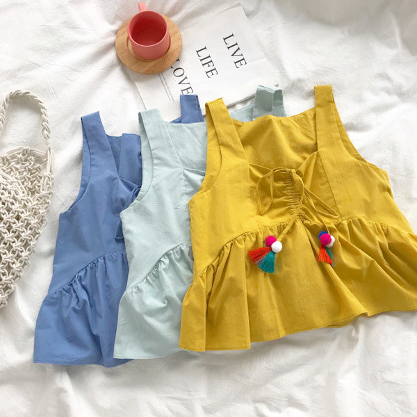 Maieu scurt de vară cu cravate în trei culori