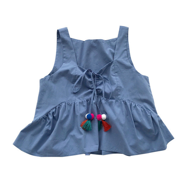 Maieu scurt de vară cu cravate în trei culori