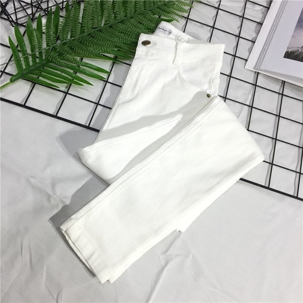 Jambiere de damă de zi cu zi cu talie înaltă în alb și negru