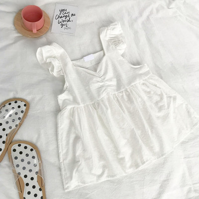 Maieu scurt de vară cu motive adunate în trei culori