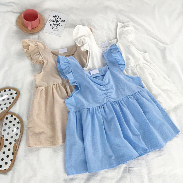 Maieu scurt de vară cu motive adunate în trei culori