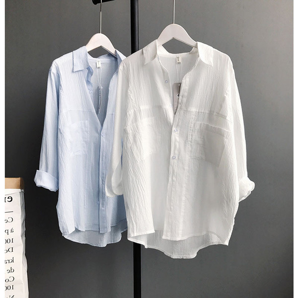 Cămașă casual de damă în două culori cu buzunar decorativ