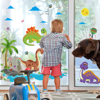 Παιδικές ετικέτες τοίχου διαφορετικών μεγεθών - Δεινόσαυρος