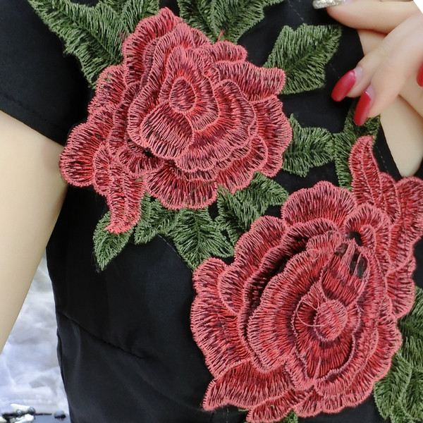 Cămașă de damă în două culori cu motiv floral