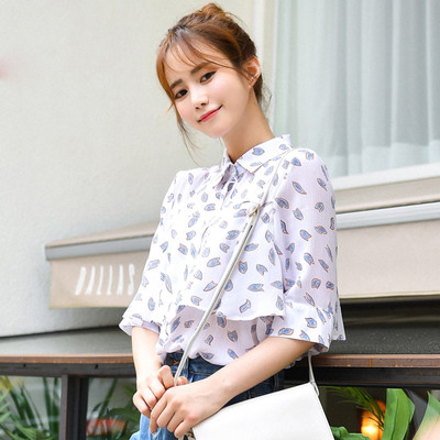 Cămașă de damă colorată în mai multe modele cu imprimeu