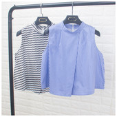 Летен къс потник в два цвята 