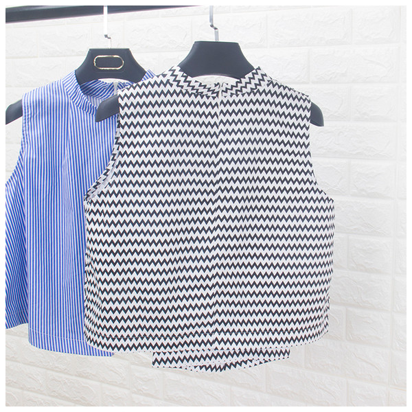 Летен къс потник в два цвята 