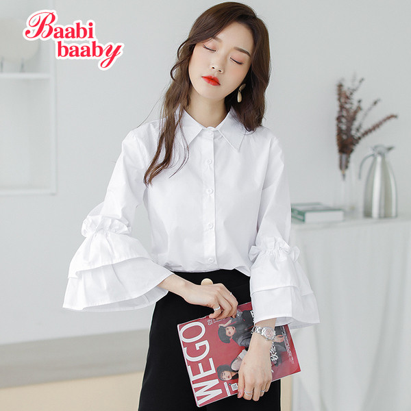 Cămașă elegantă de damă cu mâneci tăiate