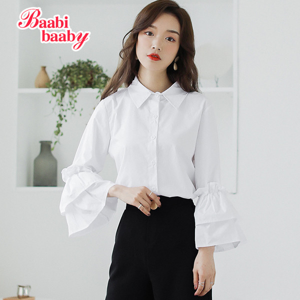 Cămașă elegantă de damă cu mâneci tăiate