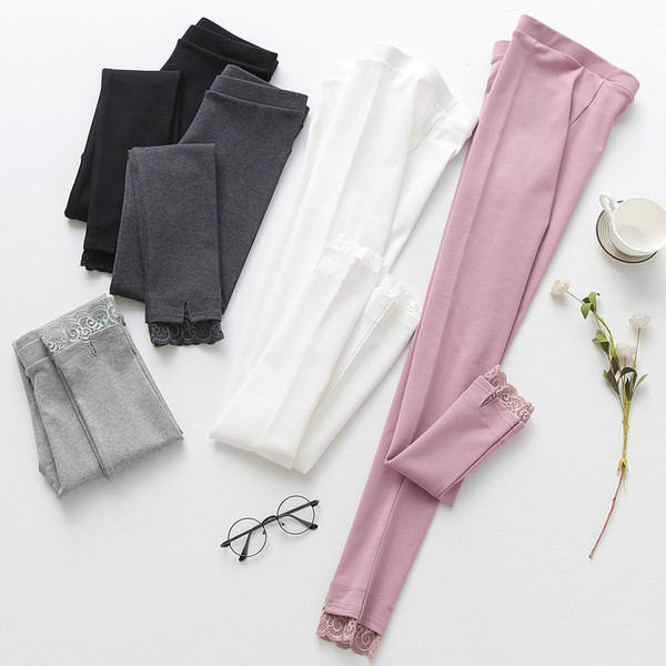 Jambiere casual dama cu dantela in mai multe culori