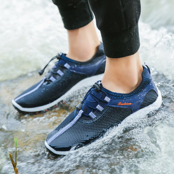 Ανδρικά αθλητικά πάνινα παπούτσια με κορδόνια και δίχτυ