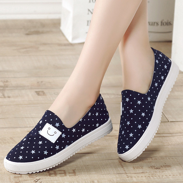 Adidasi de vara dama in trei culori cu imprimeu