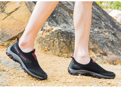 Γυναικεία παπούτσια πεζοπορίας  χωρίς κορδόνια σε τρία χρώματα