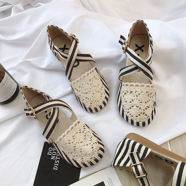 Sandale de dama tricotate moderne in doua culori