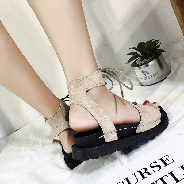 Sandale de dama moderne cu platforma joasa in trei culori