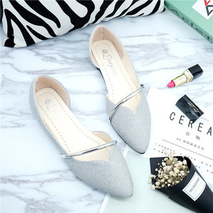 Sandale de dama cu varf de culoare auriu si argintiu