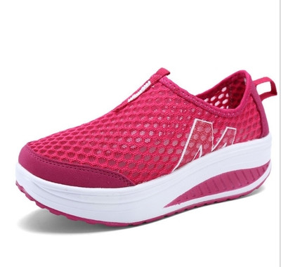 Tenisi sport dama respirabili cu talpa inalta