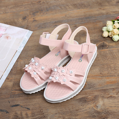 Дамски ежедневни сандали с флорални мотиви в няколко цвята