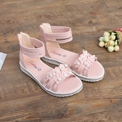 Дамски ежедневни сандали с флорални мотиви в няколко цвята