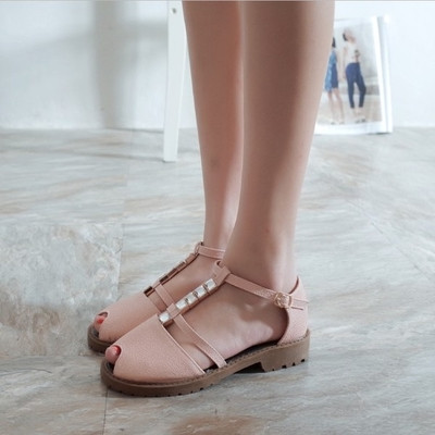 Sandale de dama moderne in negru crem si roz