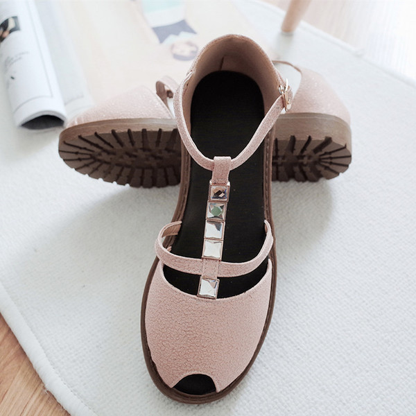 Sandale de dama moderne in negru crem si roz