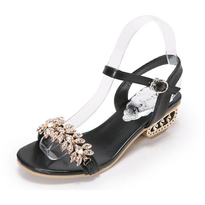 Sandale de dama cu pietre decorative si interesante toc jos