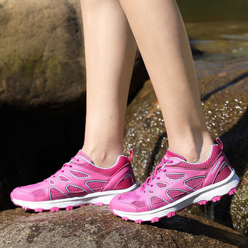 Летни дамски спортни обувки на равна подметка в четири цвята