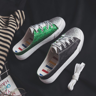 Γυναικεία πάνινα παπούτσια ημι-ανοικτά μοτίβα