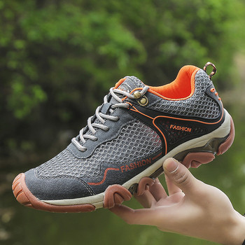 Мъжки спортни обувки с мрежа подходящи за планина 