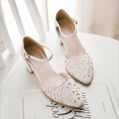 Дамски заострени елегантни сандали в четири цвята