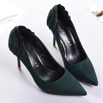 Κομψά σουέτ γυναικεία παπούτσια