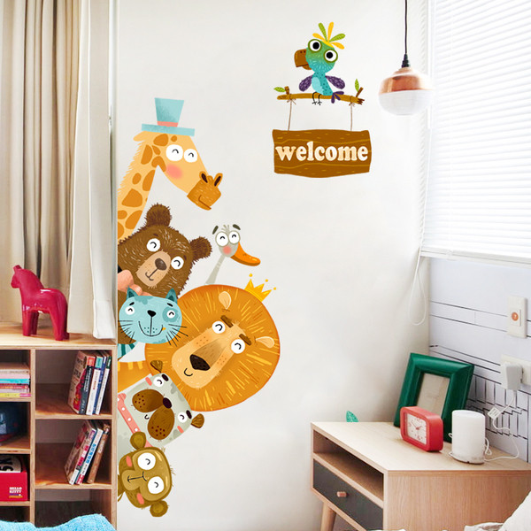 Παιδικά αυτοκόλλητα για  δωμάτιο με ζώα