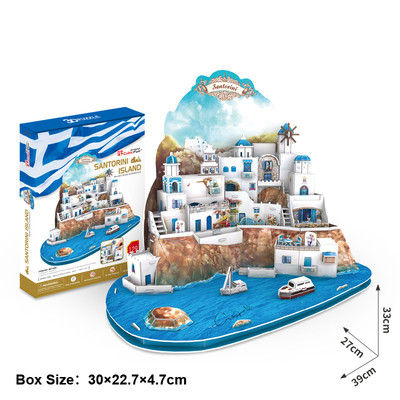 Триизмерен пъзел от 129 части-Санторини