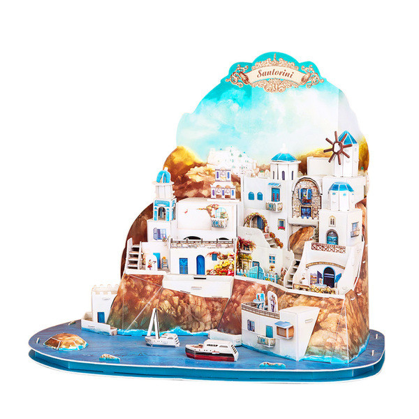 Триизмерен пъзел от 129 части-Санторини