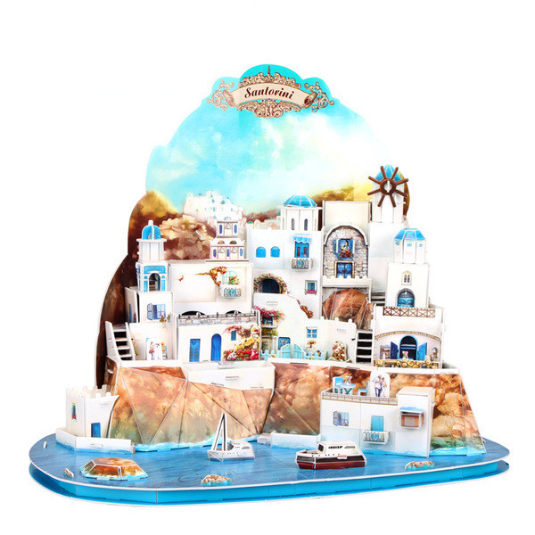 Триизмерен пъзел от 129 части-Санторини