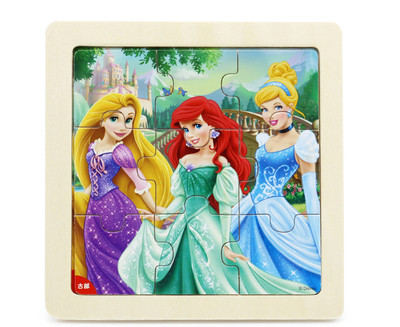 Παιδικό παζλ από χαρτόνι 9 κομματιών με κινούμενα σχέδια