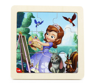 Παιδικό παζλ από χαρτόνι 9 κομματιών με κινούμενα σχέδια
