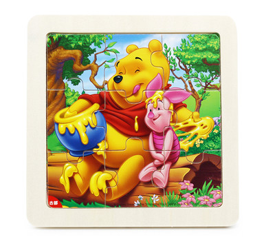 Παιδικό παζλ από χαρτόνι 9 κομματιών με κινούμενα σχέδια