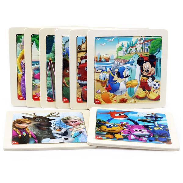 Παιδικό παζλ από χαρτόνι 9 κομματιών με κινούμενα σχέδια