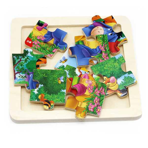 Παιδικό παζλ από χαρτόνι 9 κομματιών με κινούμενα σχέδια