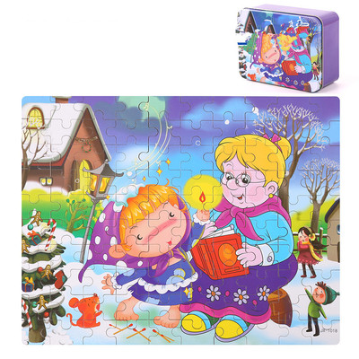 Пъзел в кутия от 100 парчета с различни картини