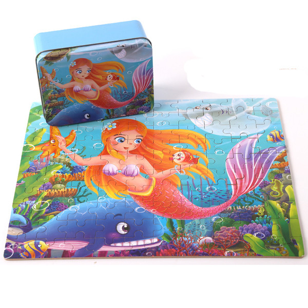 Пъзел в кутия от 100 парчета с различни картини